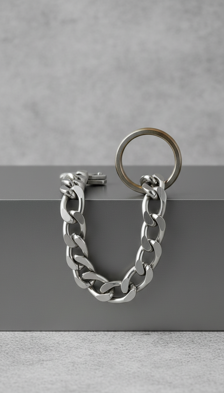 Chunky stainless steel chain bracelet