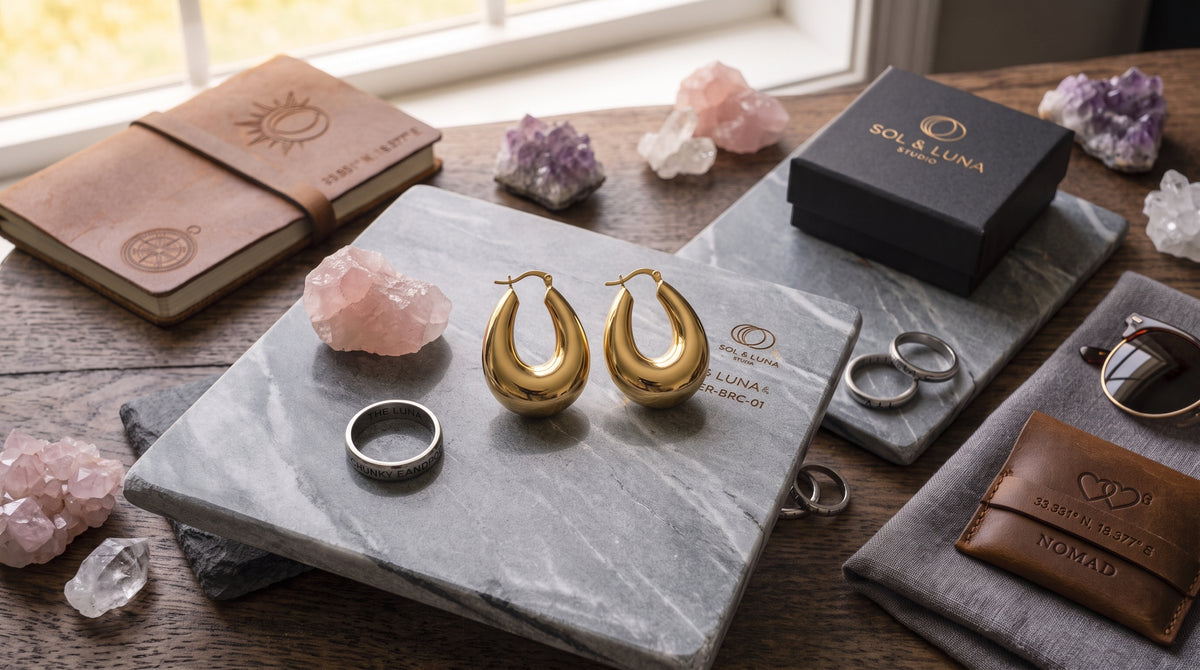 The Luna Chunky Teardrop Earrings