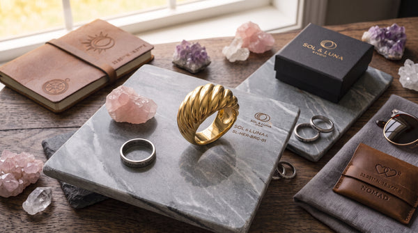 The Seraphina Twisted Croissant Dome Ring